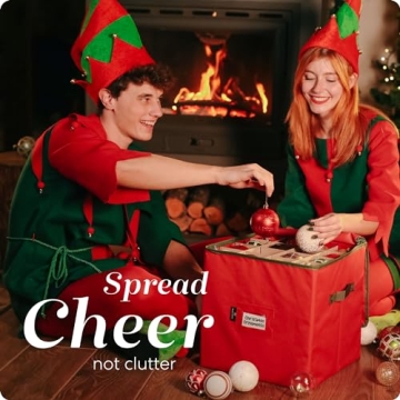 Handy Laundry Christmas Ornament Storage for 64 Ornaments