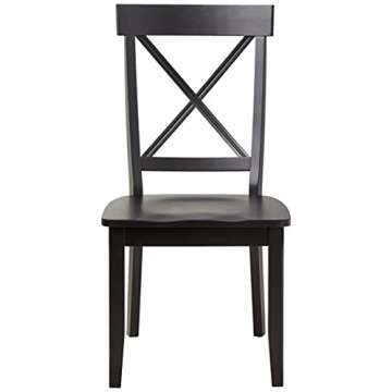 Homestyles Blair Black Dining Chairs Set of 2 - Elegant & Comfortable