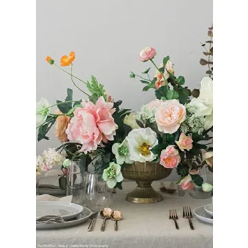 Afloral Distressed Gold Compote Bowl for Floral Arrangements