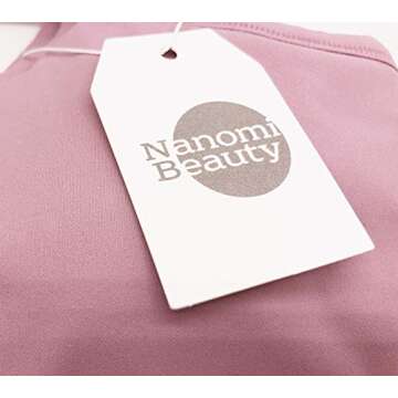 Nanomi Beauty Womens Removable Padded Sports Bras Workout Running Yoga Tank Tops (Pink, Medium)