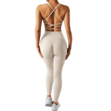 Stylish OMKAGI Ribbed Workout Set for Women