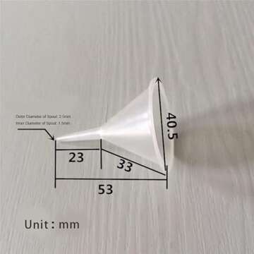 Mini Clear Funnel 10-Pcs Narrow Neck Perfume Funnel Polyethylene Small Funnel Kitchen Use Plastic Funnels for Lab, Water Bottle, Powder,Capsule,Oils, Filling Bottles, Urn Funnel Filling Kit