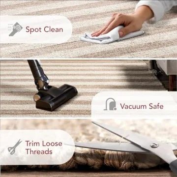 nuLOOM Alisia 10x13 Striped Jute Area Rug for Home Decoration