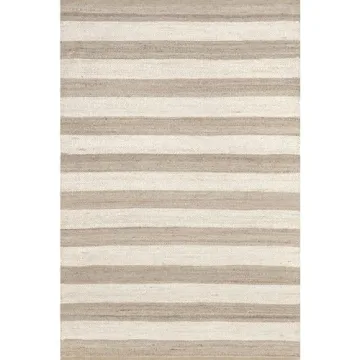 nuLOOM Alisia 10x13 Striped Jute Area Rug for Home Decoration