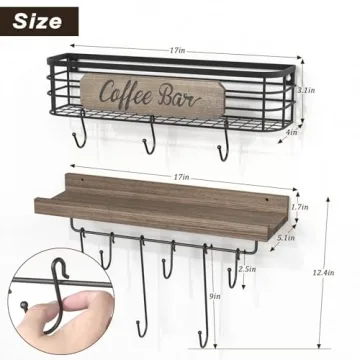 Coffee Mug Holder Organizer for Stylish Kitchen Storage