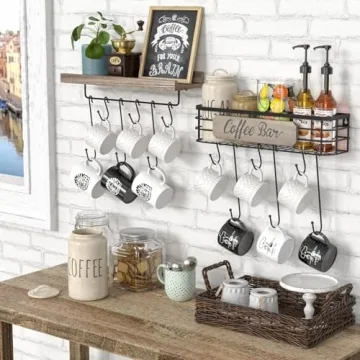 Coffee Mug Holder Organizer for Stylish Kitchen Storage