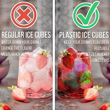 Urban Essentials Quick Freeze Reusable Ice Cubes Pack of 56