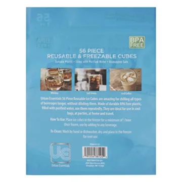 Urban Essentials Quick Freeze Reusable Ice Cubes Pack of 56