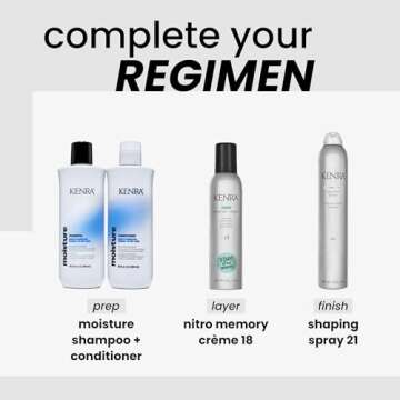 Kenra Nitro Memory Crème 18 | Firm Hold Crème Mousse | All Hair Types | 8 fl. Oz