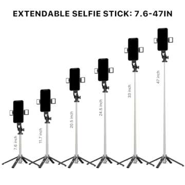 MYBAT PRO Selfie Stick Tripod with Remote - 4 in 1 Extendable Portable Bluetooth Tripod Stand with L...
