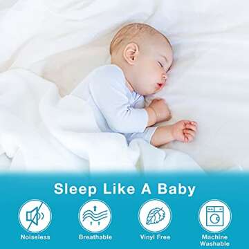 Lunsing King Mattress Protector, Soft Breathable Waterproof King Size Mattress Pad Cover, 6-18 inches Deep Pocket, White