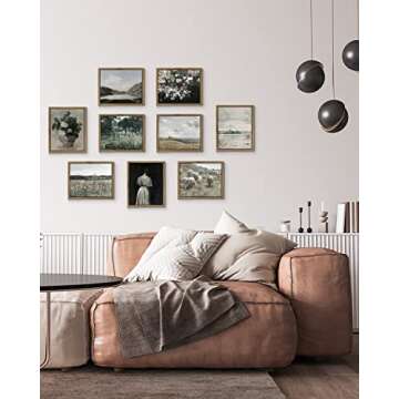 InSimSea Framed Canvas Prints Art Vintage Decor, Home Decor Classical Danish Landscape Painting by V...