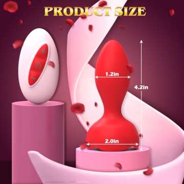 Silicone Rose Vibrator with Remote Control - 10 Modes