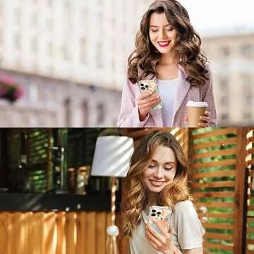 ICEDIO iPhone 13 Pro Case - Slim Fit Clear Cover with Floral Designs for Women