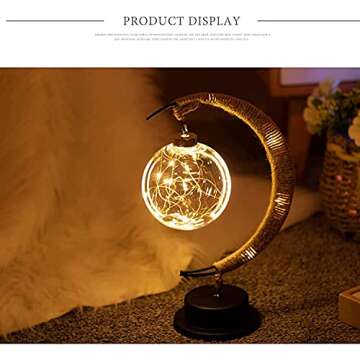 QING PU2021 Enchanted Lunar Lamp -Night Light, Moon Galaxy, Hanging Magic Night, Christmas Decorativ...