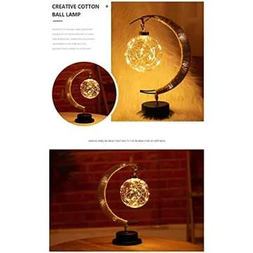 QING PU2021 Enchanted Lunar Lamp -Night Light, Moon Galaxy, Hanging Magic Night, Christmas Decorative Lights, Home Decorations Gift.