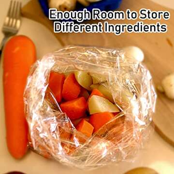 WRAPOK Oven Cooking Turkey Bags Large Size Ribs Baking Roasting Bags No Mess For Chicken Meat Ham Poultry Fish Seafood Vegetable - 12 Bags (17 x 21.5 Inch)