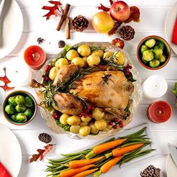 WRAPOK Oven Cooking Turkey Bags Large Size Ribs Baking Roasting Bags No Mess For Chicken Meat Ham Poultry Fish Seafood Vegetable - 12 Bags (17 x 21.5 Inch)