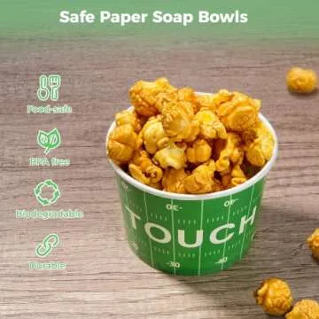 ZWY4002 Football Snack Bowls - 45 Piece Set for Parties