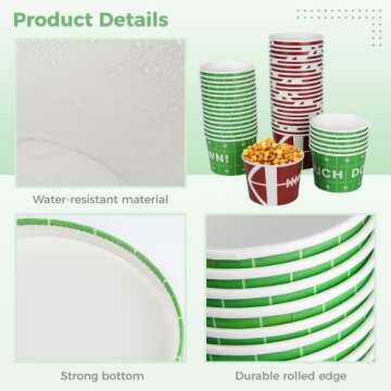 ZWY4002 Football Snack Bowls - 45 Piece Set for Parties