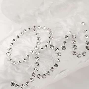 Saliyaa Bride Hair Clip - White Acrylic Hair Clip with Double-Side Bride Logo (4 inches) - Wedding Gift for Bride, Bridal Shower, Bachelorette Party Decorations Accessory - Rhinestone, Classy, Female