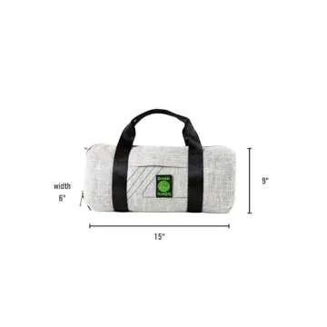 Dime Bags - Padded Duffle Tube, Durable Hemp Blend (15 Inch, Grey)