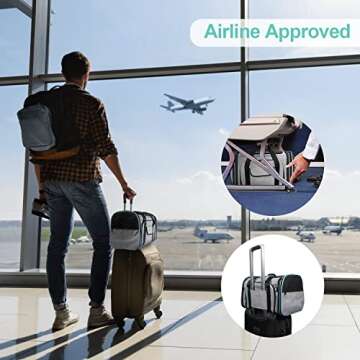 BERTASCHE Cat Carrier: Expandable Airline Approved Pet Carrier