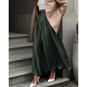 Elegant BTFBM Satin High Waist Skirt for Women