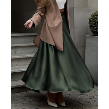 Elegant BTFBM Satin High Waist Skirt for Women