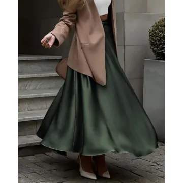 Elegant BTFBM Satin High Waist Skirt for Women