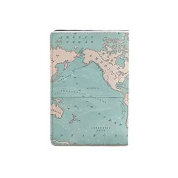 Let's the Map Show You the Way - Wanderlust Collection - Leather Vintage Map - Passport Holder - Tra...