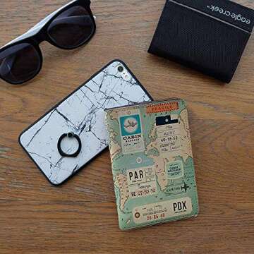 Let's the Map Show You the Way - Wanderlust Collection - Leather Vintage Map - Passport Holder - Travel Accessories