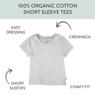 HonestBaby 10-Pack Organic Cotton Kids T-Shirts