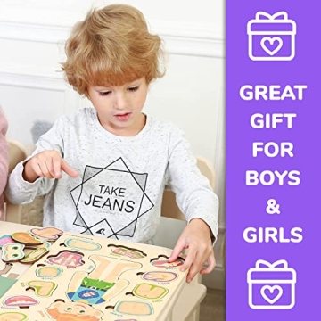 QUOKKA Montessori Wooden Anatomy Puzzles for Kids