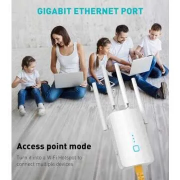 1.2Gbps WiFi Extender, wifi extender signal booster for Home | Dual Band 5GHz&2.4GHz, 2024 Fastest, Broader Coverage Than Ever, Internet Booster WiFi Repeater w/Ethernet Port, Alexa/Fire TV Compatible