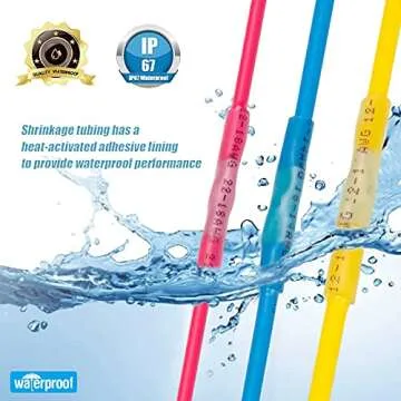 Kuject 210PCS Heat Shrink Butt Connectors, Tinned Copper Waterproof Electrical Butt Splice Connector Kit, Insulated Sealed Crimp Connectors for Marine Boat Truck Stereo Joint