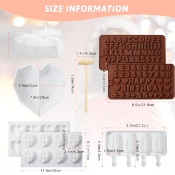 5 Silicone Chocolate Molds for Creative Baking Fun