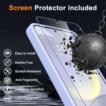 for Samsung Galaxy S25 Plus Case, Magnetic Phone Case with 1 Screen Protector [Military Grade Protection] [Compatible with MagSafe] Translucent Matte Protective Cover for S25 Plus, Lavender Purple