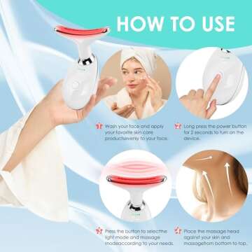 Doset Facial Massager with Red Light Therapy for Radiance