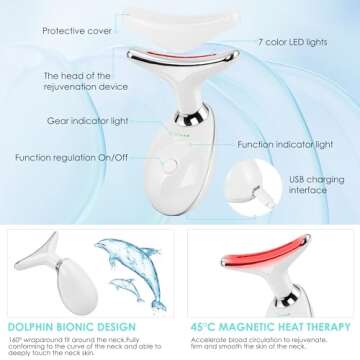 Doset Facial Massager with Red Light Therapy for Radiance