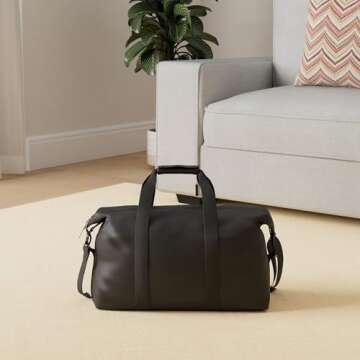 RAINS Hilo Weekend Bag - Waterproof Travel Duffle Bag (Black)