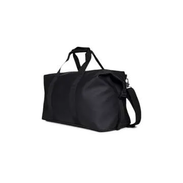 RAINS Hilo Weekend Bag - Waterproof Travel Duffle Bag (Black)