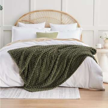 EXQ Home Cozy Fleece Throw Blanket - All Season Softness