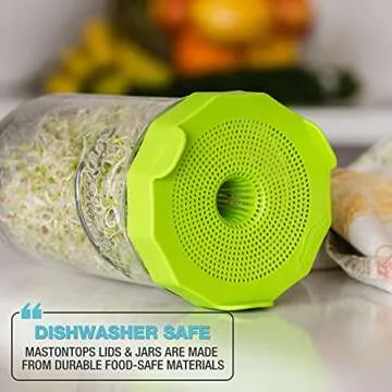 Masontops Easy DIY Bean Sprout Kit with Seeds & Lids