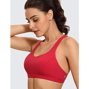 CRZ YOGA V Neck Sports Bra for Yoga & Training