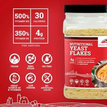 Hoosier Hill Farm Nutritional Yeast Flakes, 1LB (Pack of 1)