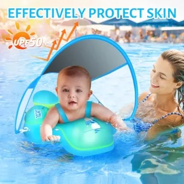 LAYCOL Baby Swimming Pool Float with UV Canopy