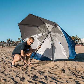 CGEAR Sand-Free Beach Canopy Umbrella – Vented & Waterproof Sun Shelter