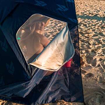 CGEAR Sand-Free Beach Canopy Umbrella – Vented & Waterproof Sun Shelter