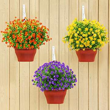 GREENRAIN UV Resistant Faux Flowers - Maintenance-Free Decor